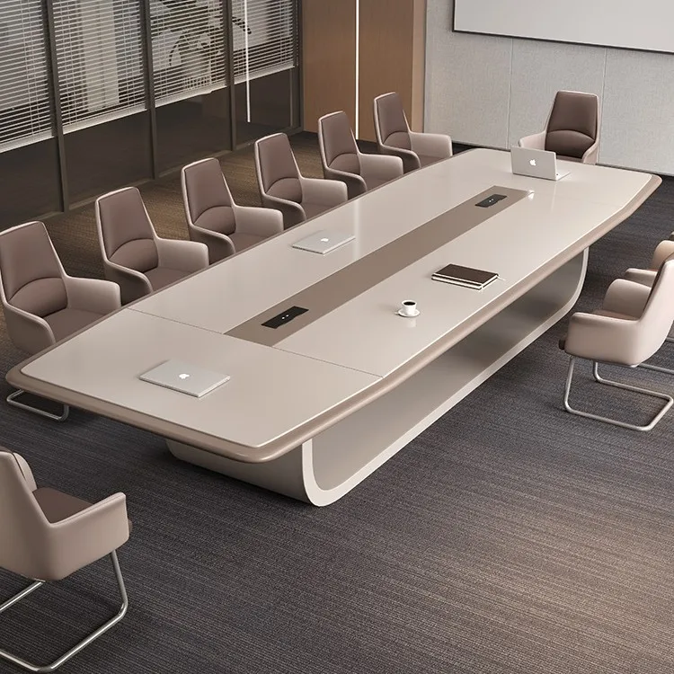 

Creative paint conference table, modern large negotiation table, light luxury atmosphere conference room