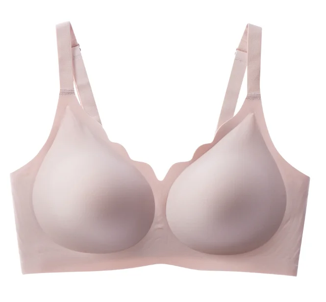 

Seamless Full Coverage Shaping Bras Wireless Bras with Support and Lift for Women Comfort Scalloped Everyday Bras