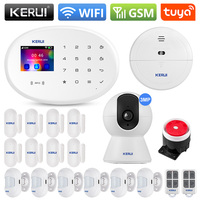 KERUI W202 Alarm System Smart Tuya Home Security WIFI 2G GSM Home Wireless APP Remote Control 2.4 Inch Screen Burglar Alarm