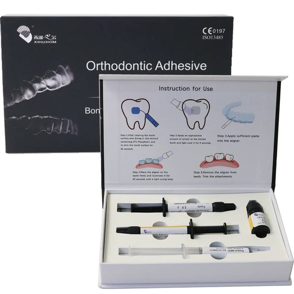 Dental Orthodontic Adhesive Light Cure Braces Glue Kit Paste Ortho Direct Bonding System Blue Glue For Brackets Ortodoncia Tools