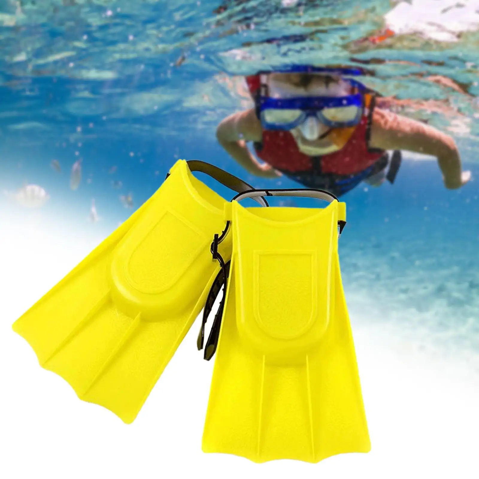 Diving Fins Portable Swim Training Comfortable Travel Snorkeling Supplies Snorkeling Fins Swimming Flippers for Kids Beginners