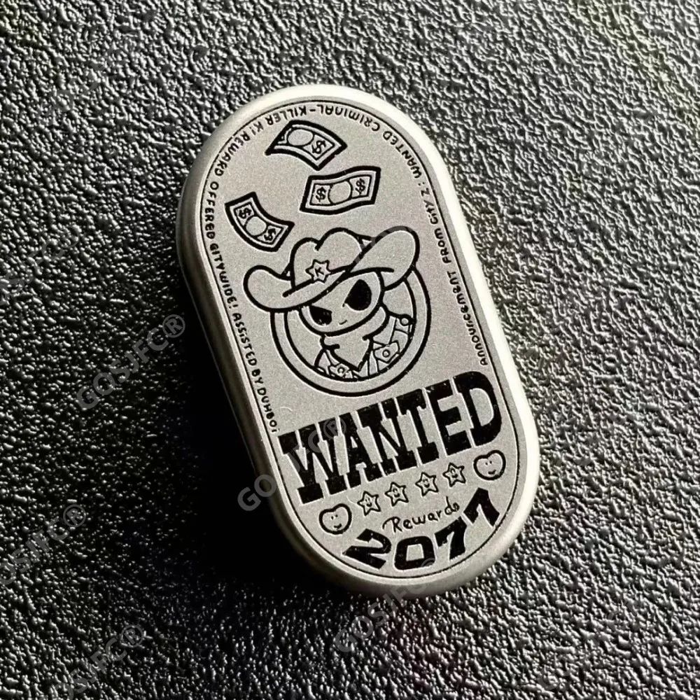 NINE EDC Cowboy Boy 2.0 Stainless Steel Fidget Slider Rotates Left And Right 360° Push Slider Fidget Toys For Adults