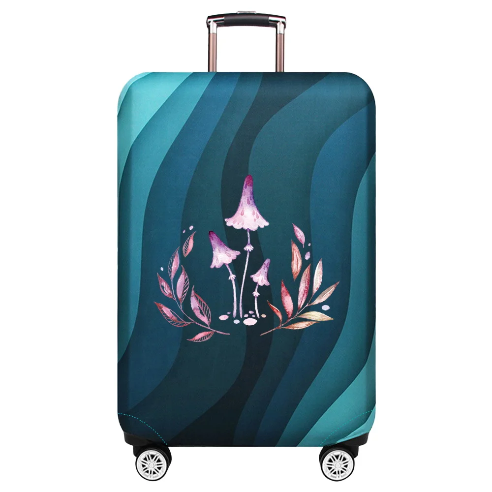 Travel Luggage Cover Elastic Baggage Cover Dust Cover Print Mushroom Series  for 18-32 Inch Suitcase Covers Travel Accessories