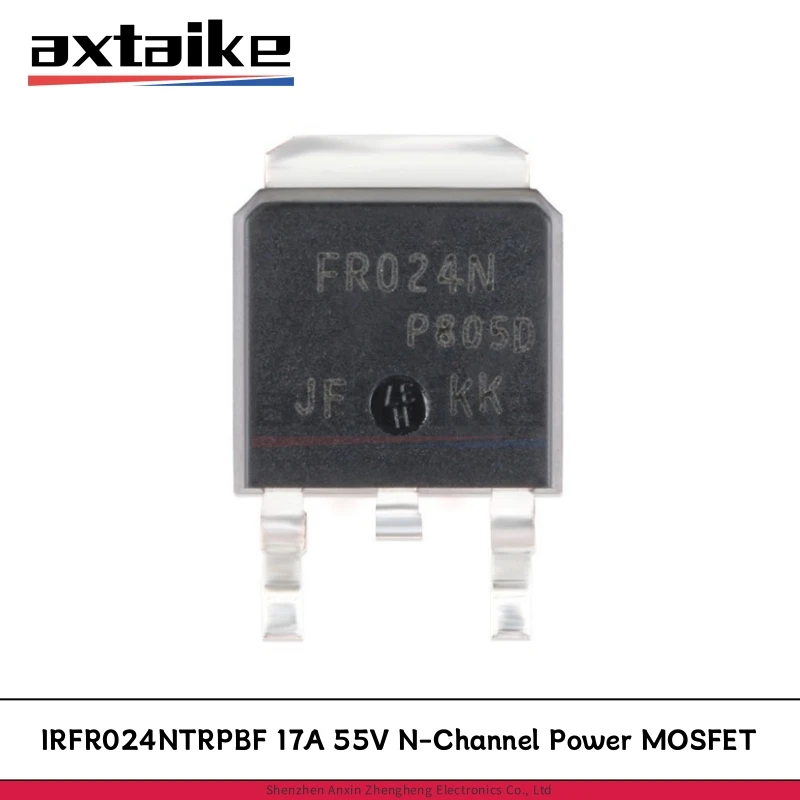 

10PCS IRFR024NTRPBF FR024N TO-252 SMD 17A 55V 75mΩ 45W DPAK IRFR024NPBF N-Channel Power MOSFET Transistor
