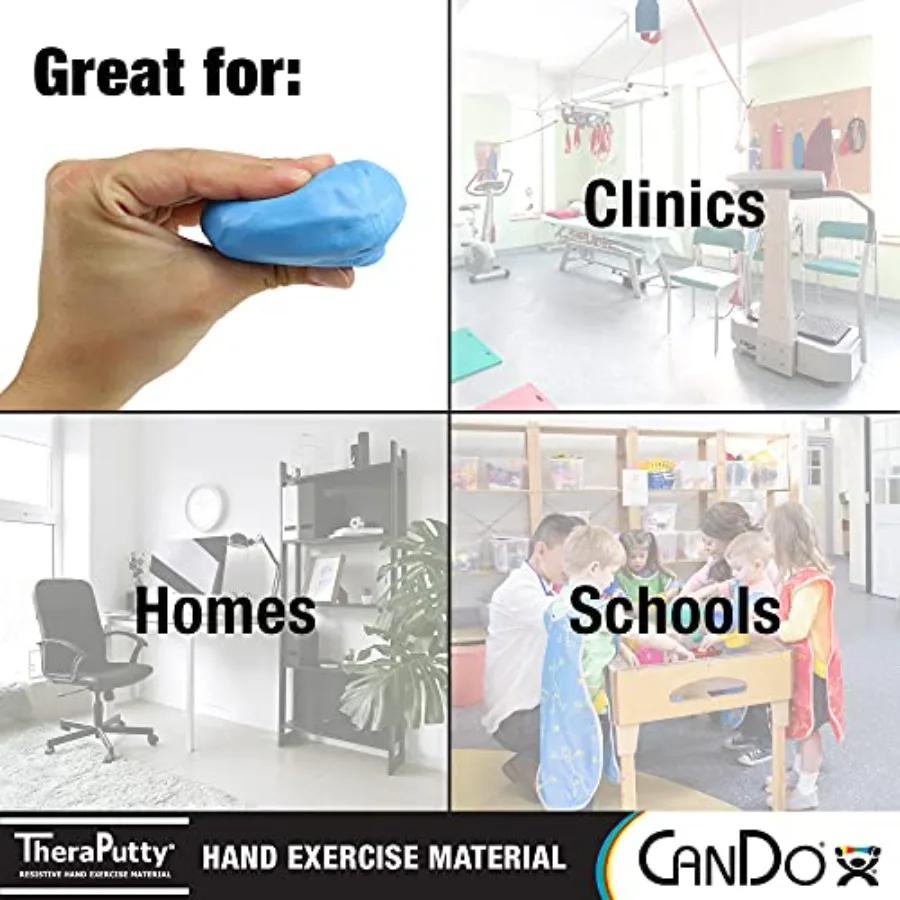 TheraPutty 4 Piece Set XSoft Soft Medium and Firm 2oz Each Standard Hand Exercise Putty for Rehabilitation Exercises Hand Thera