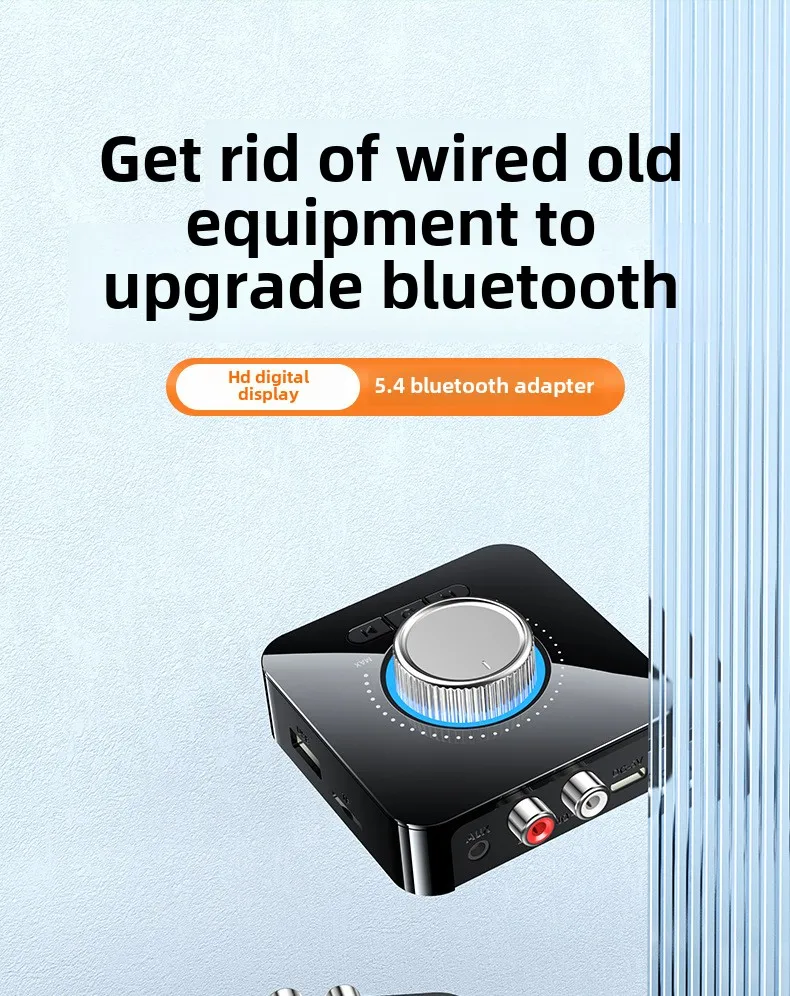 NFC Bluetooth 5.4 Audio Receiver 3.5mm AUX RCA Stereo Lossless Music Wireless Adapter  Type-C  U-Disk Play Remote Control2in1