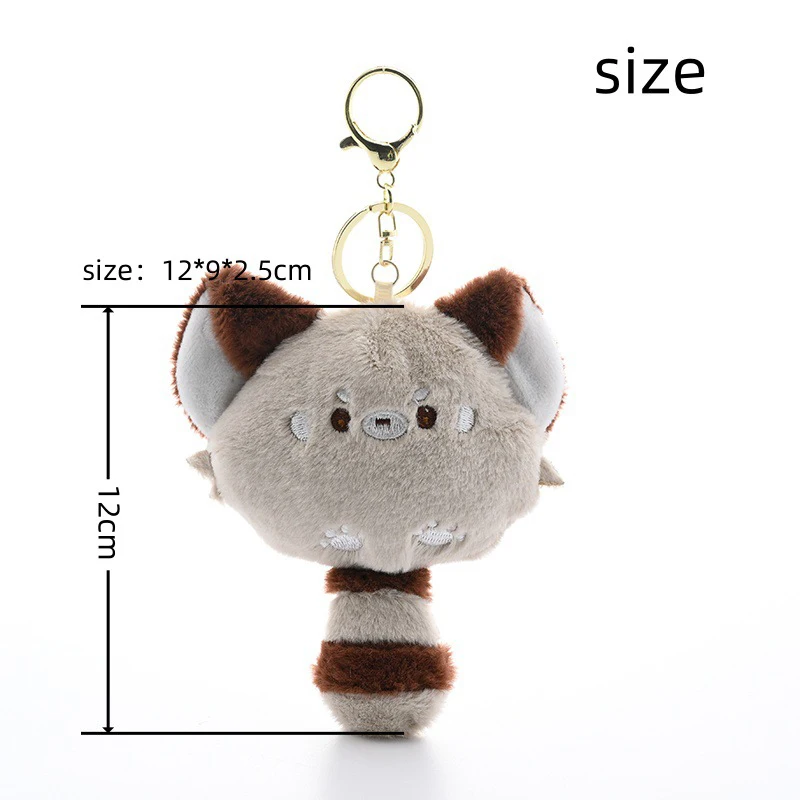 1Pcs Fun Cute Red Panda Headphone Bag Keychain Cartoon Mini Bear Plush Storage Bag Pendant Girls Children Birthday Small Gift