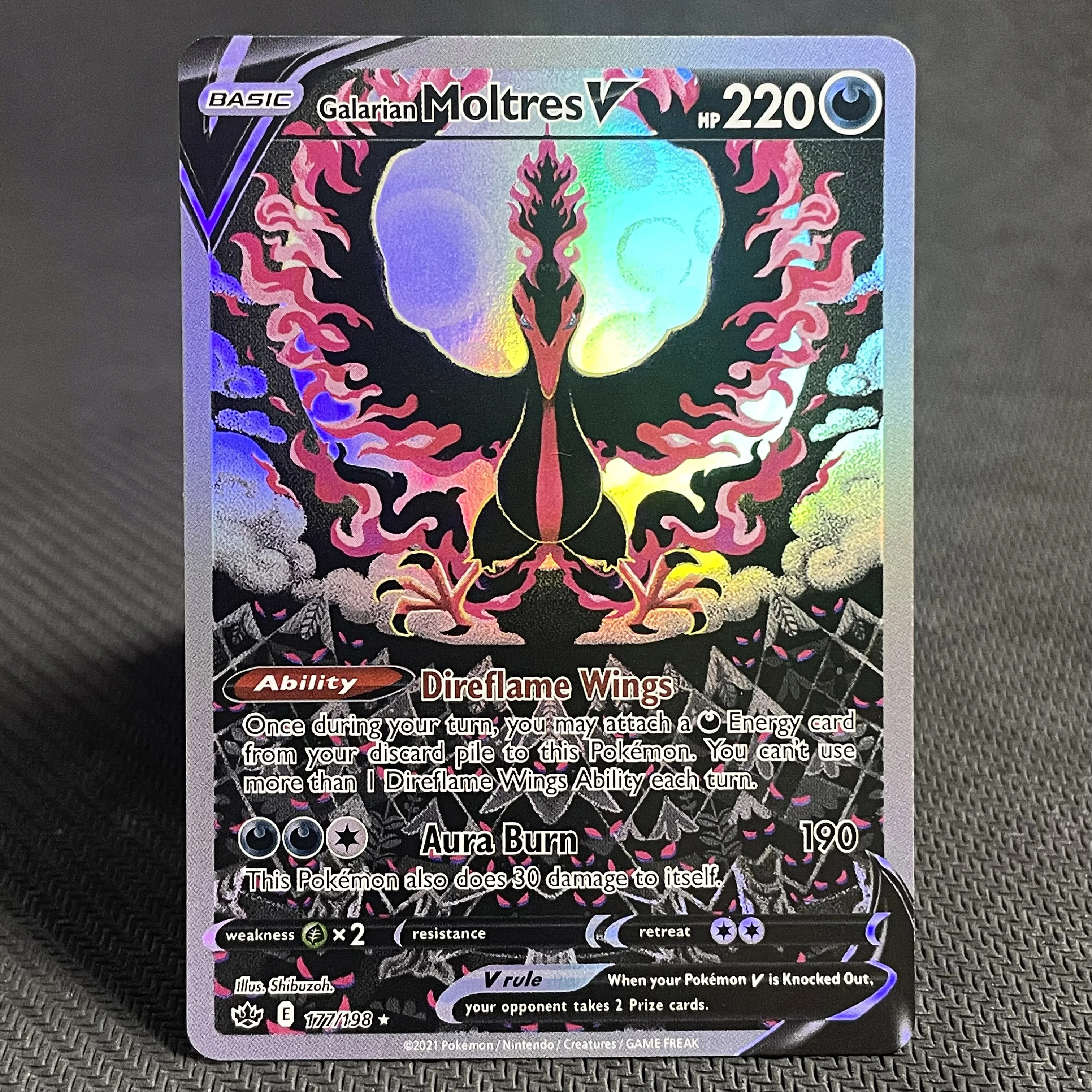 PKM V Cards Rare Holographic Set2 Moltres Noivern Palkia Rapidash