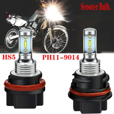 2pcs PH11 HS5 LED Motorcycle Headlight Bulb Scooter Moped ATV High Low Beam For Honda PCX125 PCX150 PCX 125 DIO Z4 AF54-56 ZX AF