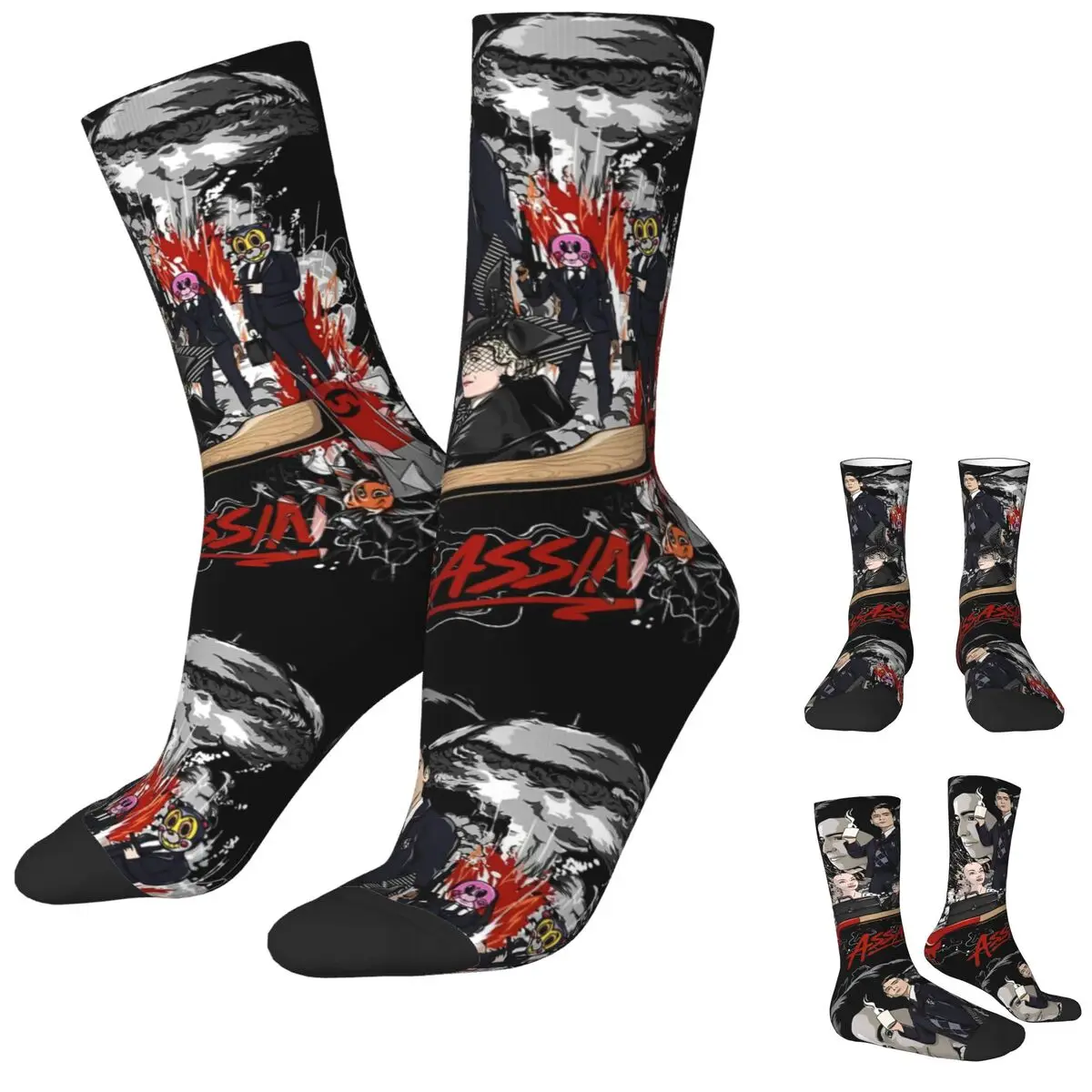 The Umbrella Academy Most Dangerous Assassin Socks Men Women Casual Socks Spring Summer Autumn Winter Middle Tube Socks Gift