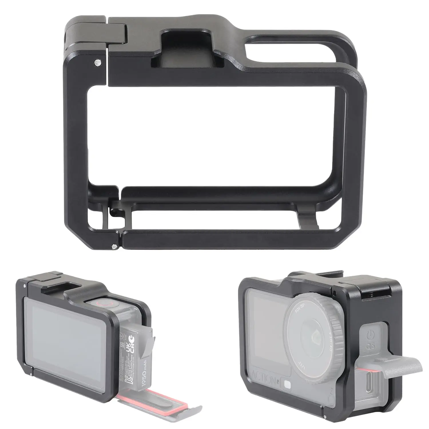 

Metal Protective Case Camera Cage For DJI Osmo Action 6 with Cold Shoe Mount For Microphones Lights Video and Other Accessories