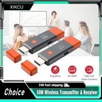 2025 1080P 50M Wireless Video Audio Transmitter Receiver Extender Display Adapter Dongle For TV Box Monitor Projector PC