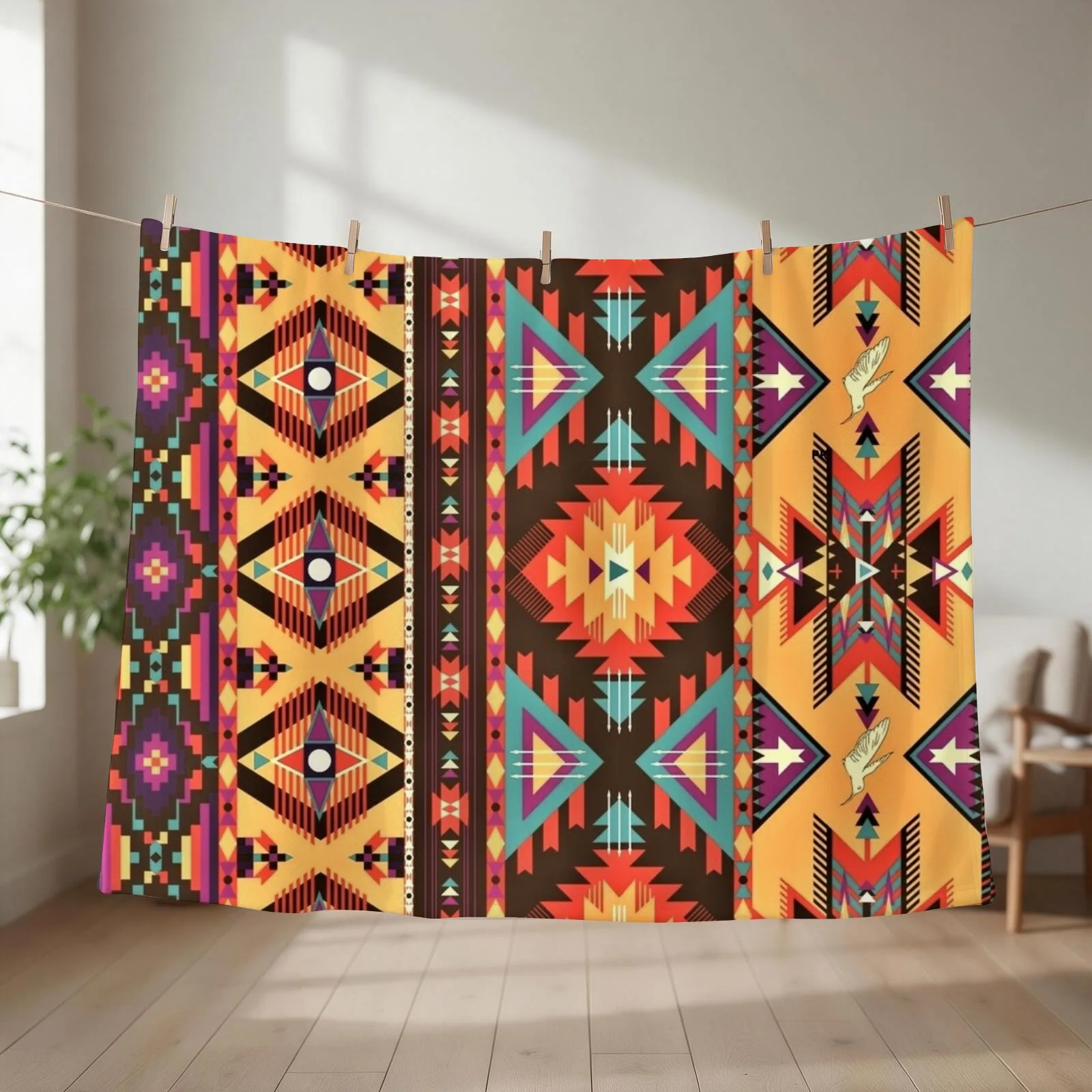 African style Design Print Patchwork Kitenge Ankara Nigeria. Throw Blanket blankets and throws Custom for babies Plaid Blankets