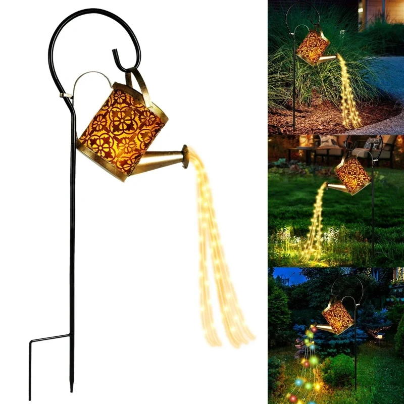Solar Hanging Shower Light - Waterproof Outdoor Garden Lantern for Pathway Decor