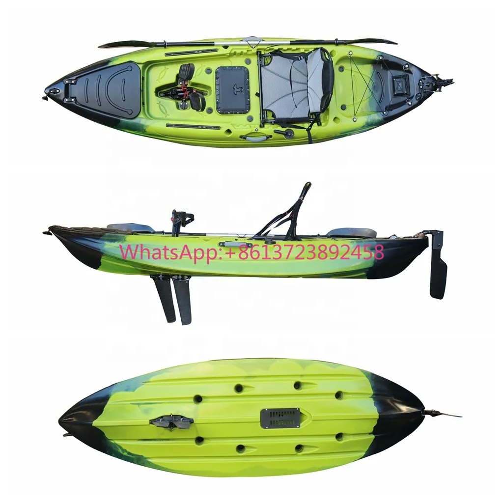 Kayak/Canoa Profesional para Pesca con Pedales Viking, Kayak de Pesca con Pedales, Asiento Individual, Plástico LLDPE, CE FOX, Canoa con 2 Años de Garantía