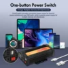 Inversor de corriente para coche de 16000W CC de 12V a CA 110V convertidor Solar de onda sinusoidal pura LCD 2