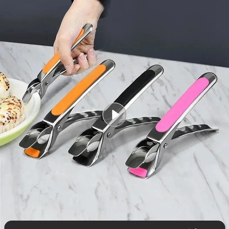Stainless Steel Anti-scald Bowl Gripper  Multi-function Plate Lifter Kitchen Gadget Heat Resistant Dish Clip for Oven