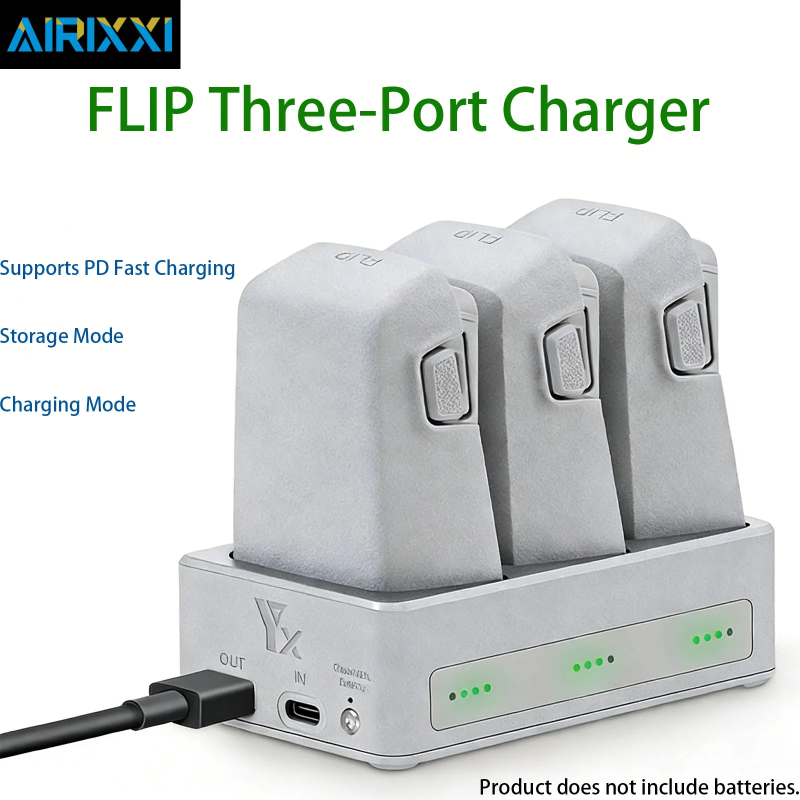 New 3-Port Battery Charger Hub For Dji Flip Drone Pd Fast Charging Portable Charging Case for Dji Flip Drone Accessor