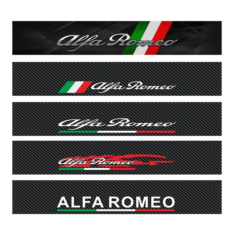 Carbon Fibre Color Car Windshield Sticker Decal for Alfa Romeo Logo Stelvio Brera Giulia 166 156 159 147 155 Mito GT Giulietta