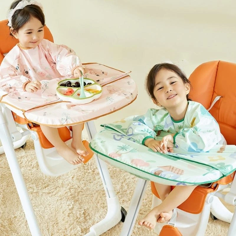 مريلة تغذية الأطفال J15U بأكمام من البوليستر من عمر 6 أشهر إلى 3 سنوات #5