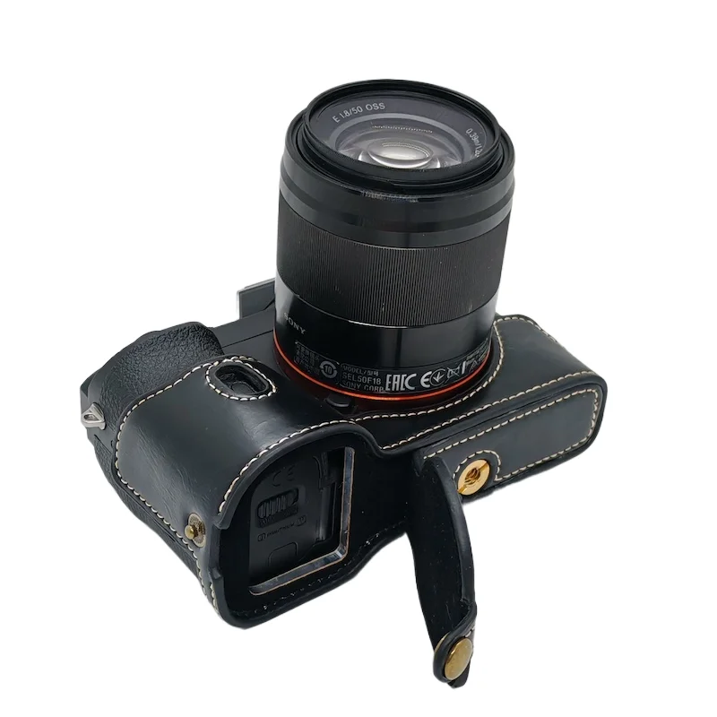 Fashional New Hard Camera Half Body Set Bottom Case For Sony Alpha A7 A7R A7K A7S PU Leather Bag Cover Accessories