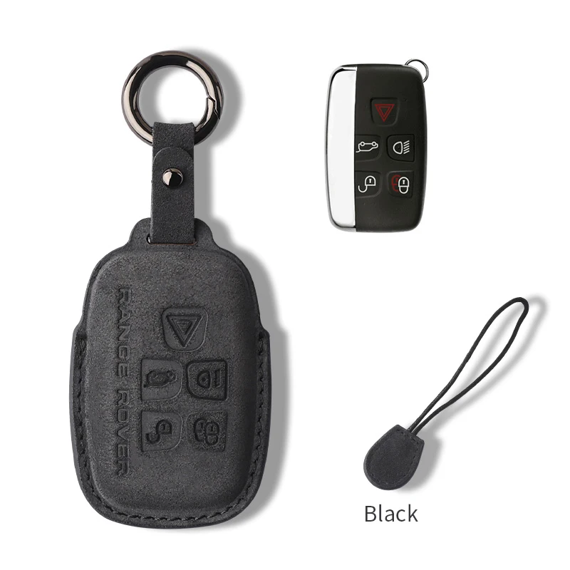 Funda protectora para llave de coche, accesorios Fob para Land Rover Range Rover Sport Velar Evoque Freelander2 Discovery Suede