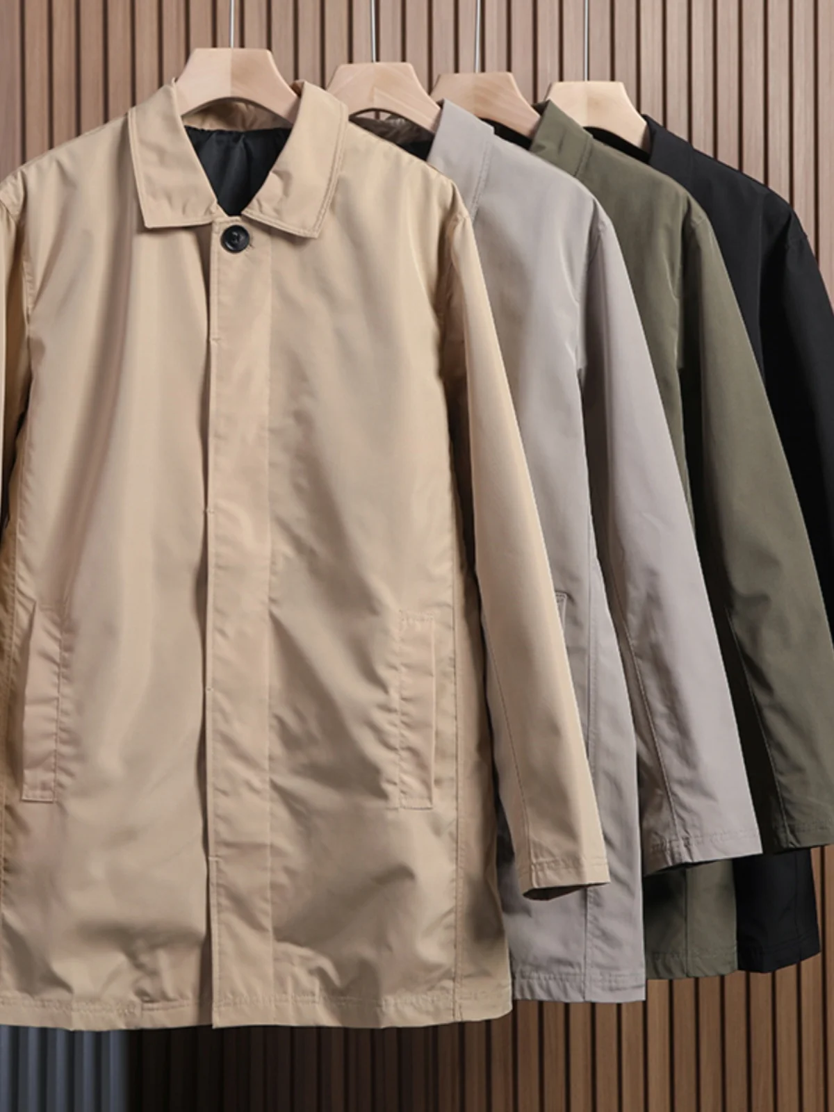 

Мужская повседневная ветрозащитная и водонепроницаемая куртка средней длины, новая модель, весенняя, модная, городская, современная ветровка