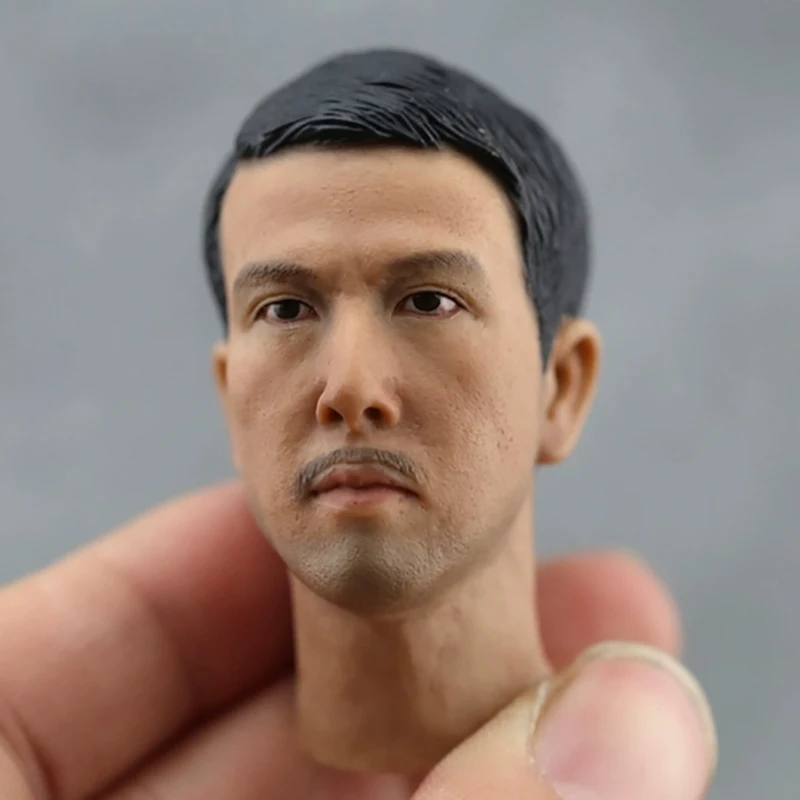 Headplay 1/6 Donnie Yen Head Sculpt Head Carving Model Fit 12'' Male Soldier Action Figure Body Dolls