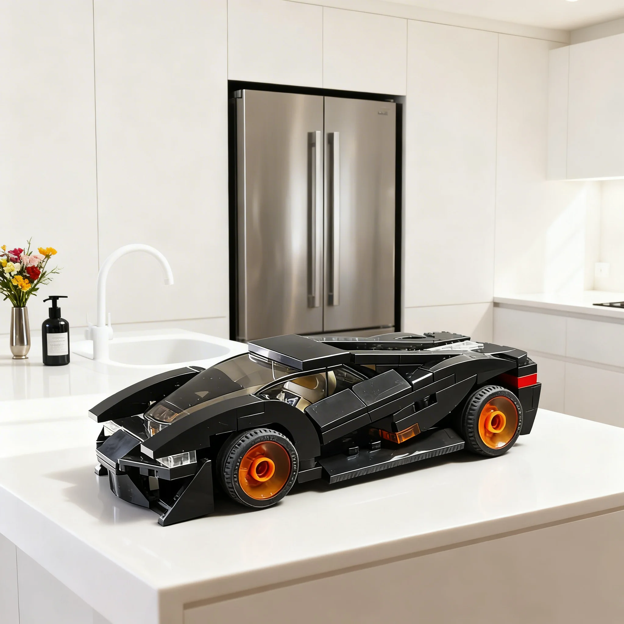 132pcs MOC City Champions Lamborghiniesed Terzo Millennio Model Building blocks Architecture DIY Brick idea Christmas gifts toys