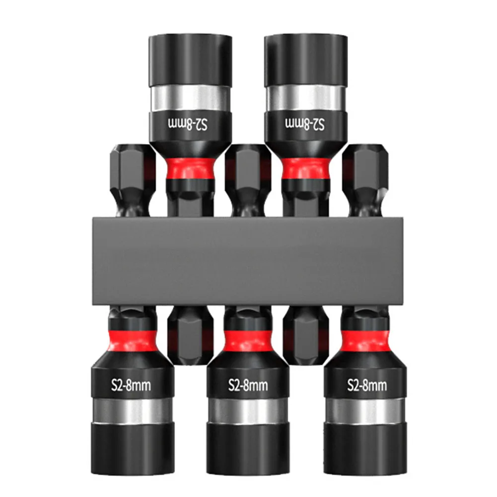 

5pcs 8mm Magnetic Nut Screwdriver Socket Bits For Power Drills Hex Shank Driver Adapter Socket Wrench Tool Accessories