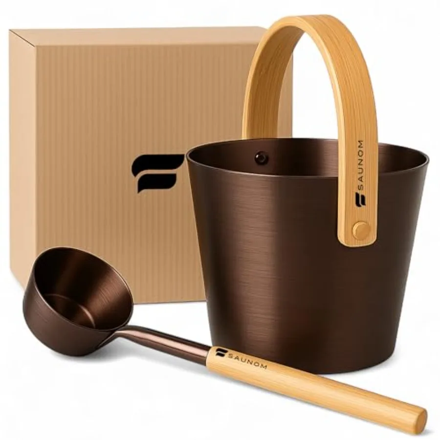 

Набор для сауны из анодированного алюминия: совок и лопатка в современном скандинавском стиле с бамбуковыми ручками и термостойким покрытием.