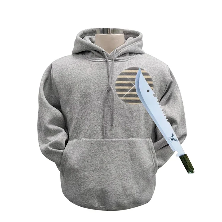 Sweat à capuche gris léger pour hommes et femmes, chemise imperméable dissimulable, vêtements de degré de coupe