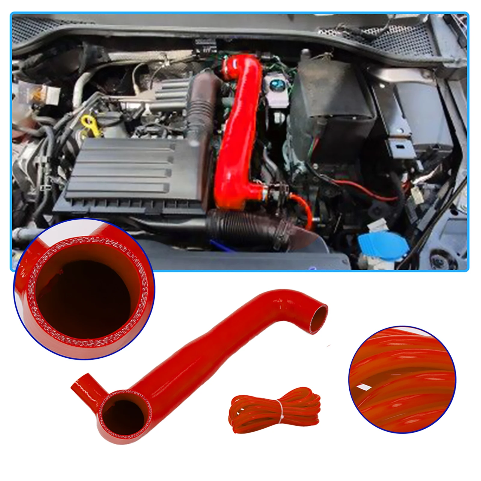 Válvula de descarga automática roja para Audi Skoda vw, válvula de descarga Fabia Octavia 1,2 y 1,4 motor TSI 2015-en Seat Ibiza Leon