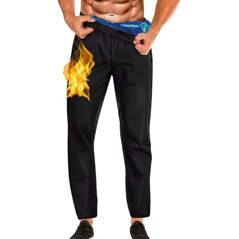 MrifDila Sauna Sweating Pants Men Sauna Suit Shapewear Pants Joggers Trousers Boxing Workout Weight Loss Body Shaper Sweatsuit
