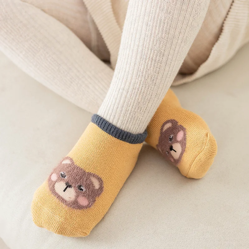 Spring Autumn New Children Socks Clothes Accessories Cartoon Animal Baby Infant Toddler Non Slip Socks Newborn Cotton Socks