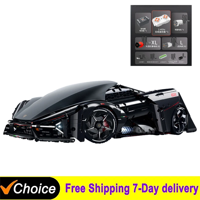 

2884Pcs MOC Technical Remote Control Concept Sports Car Building Blocks Bricks Assembling Model Toys for Boys Christmas Gift