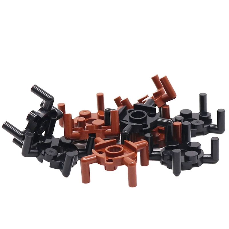 Marumine 10PCS Bricks Plate 2x2 with 4 Bars Round Building Blocks Connection Axis 98284 DIY Educational Creative Bricks for Kids