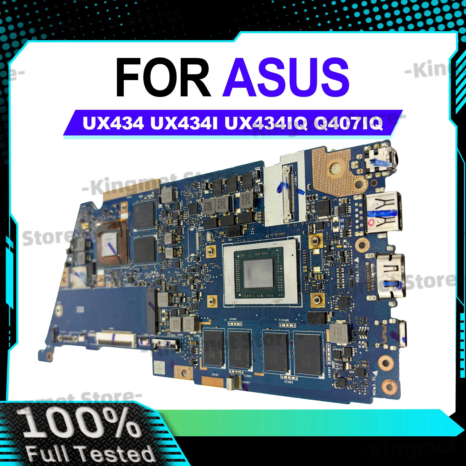 

UX434IQ Laptop Motherboard For ASUS ZenBook UX434I Q407IQ UX434IQ Notebook Mainboard With R3 R5 R7 CPU 100% tests OK fast ship