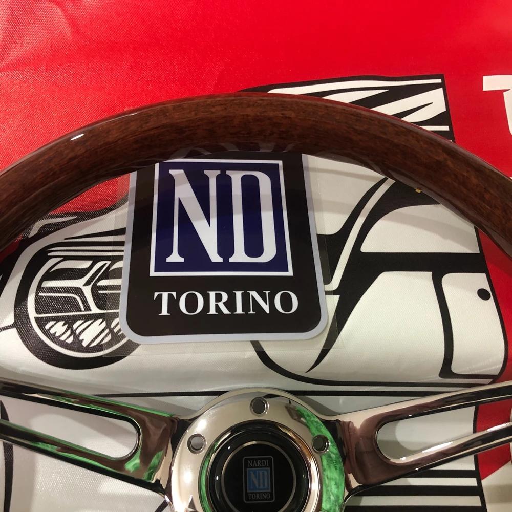 Universal ND Classic 15Inch Racing ABS Nardi Wood Steering Wheel Car JDM Wood Steering Wheel Volantes For VW HONDA TOYOTA BMW