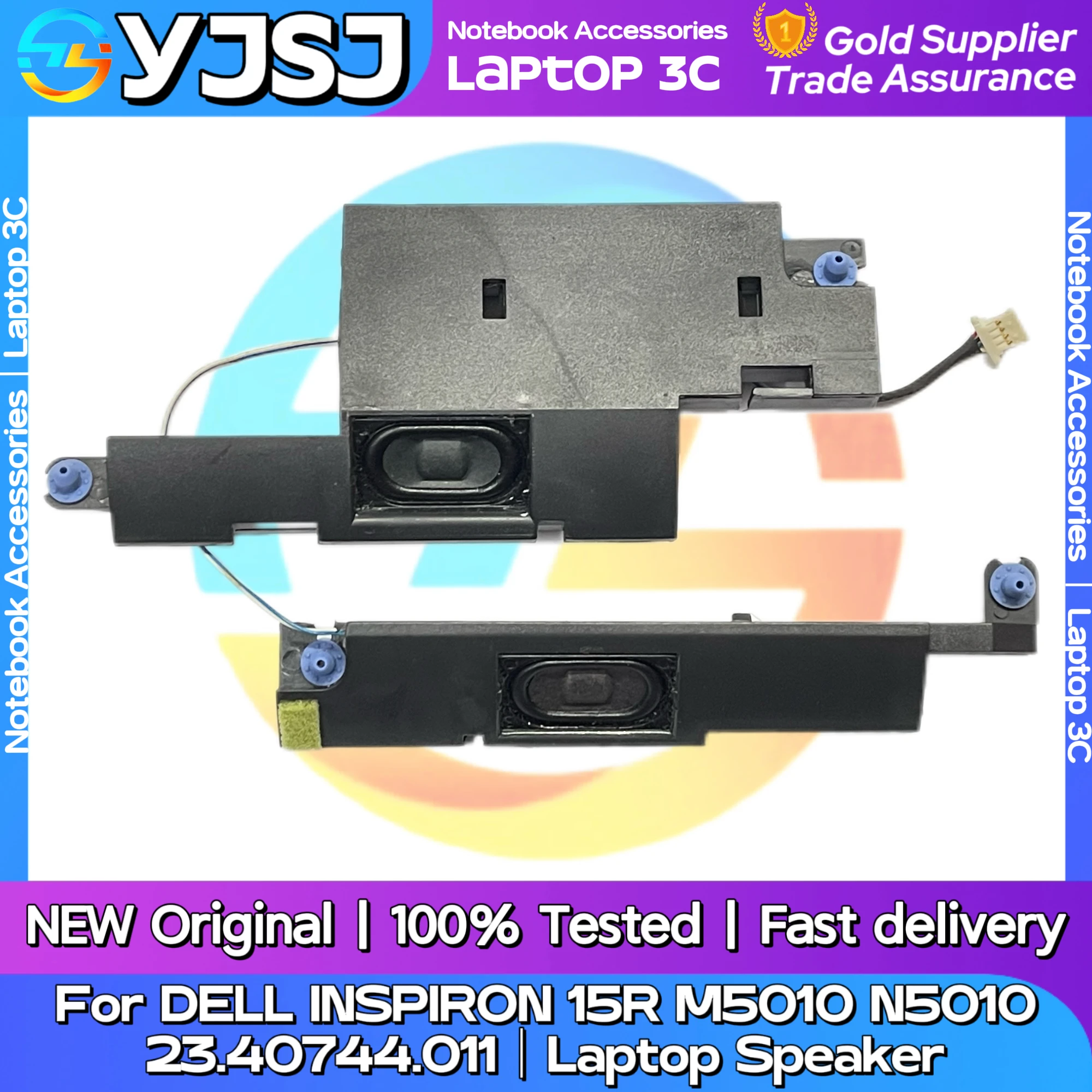 Novo alto-falante de áudio original para notebook, para DELL INSPIRON 15R M5010 N5010 23.40744.011, alto-falante embutido