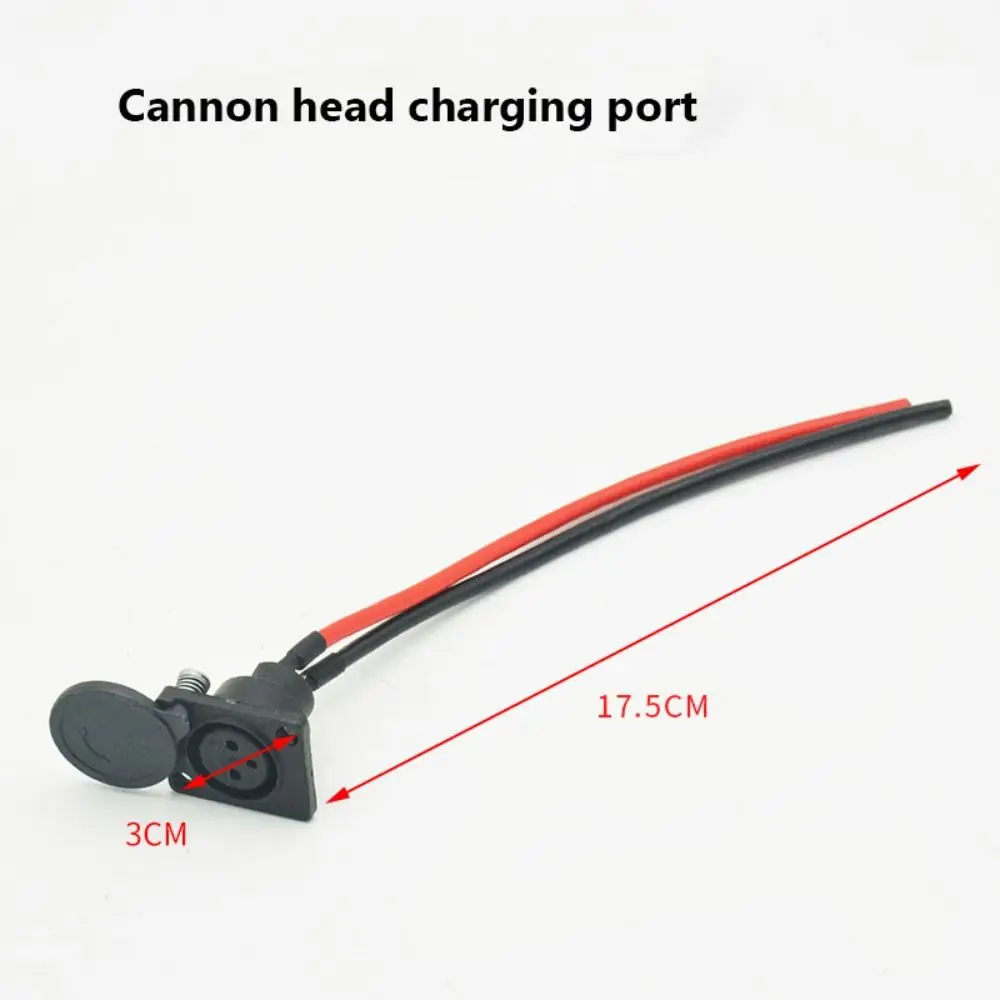 Male and Female Electric Vehicle Charger 3-pin 6 Styles Battery Charging Port Balance Car Interface Electric Vehicle Accessories