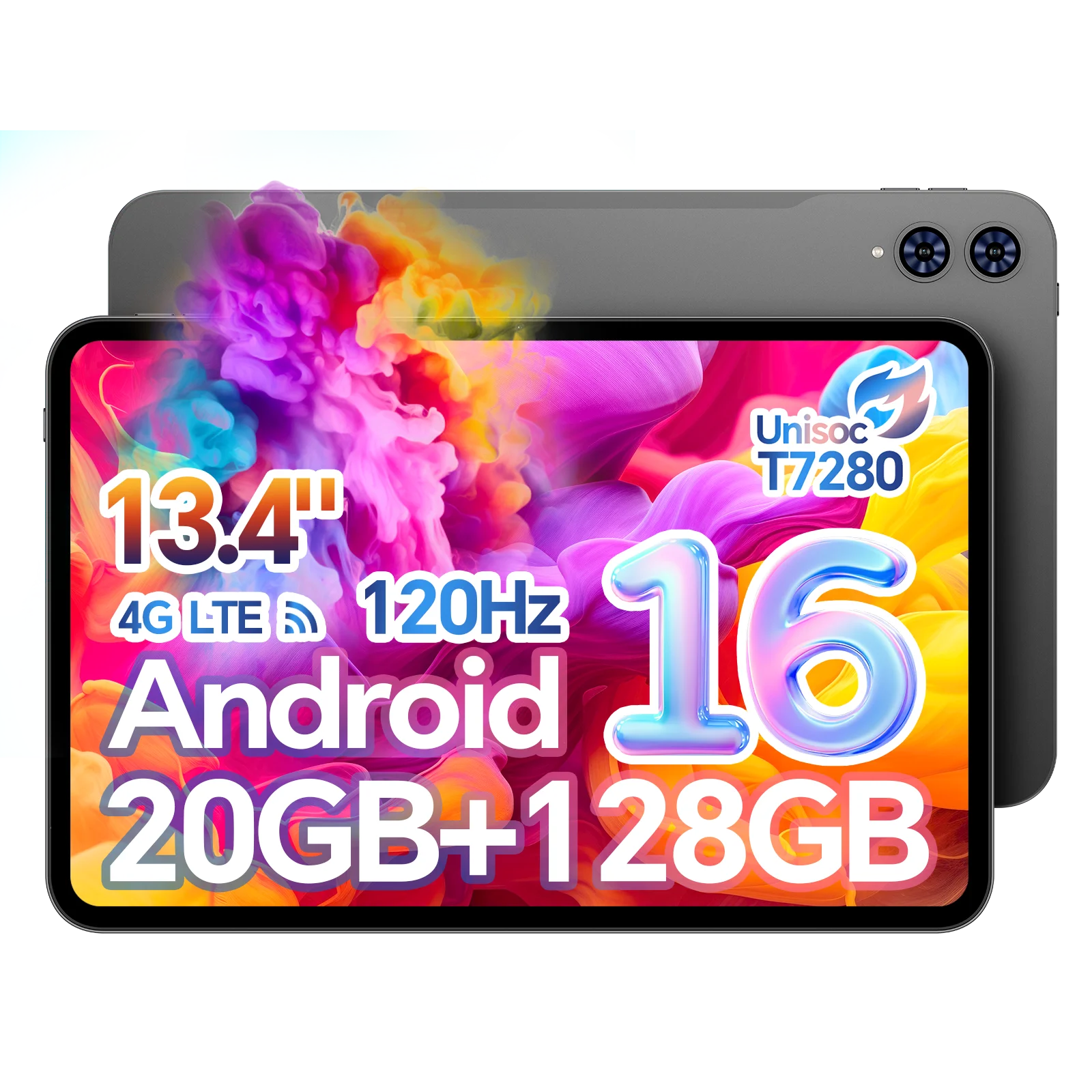 Teclast T65, 13,4'' 120Hz TDDI, Max. 20GB RAM, 128GB ROM, Unisoc T7280, Android 16 Tablet-PC, 1920X1200, 8000mAh
