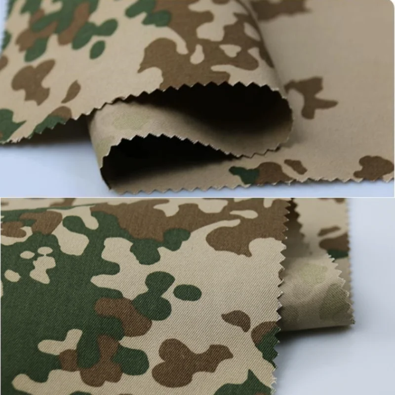 Germany Flecktarn Camo Polyester Twill Cotton Fabric Desert Camouflage  Cloth Tactical Pants Clothes DIY