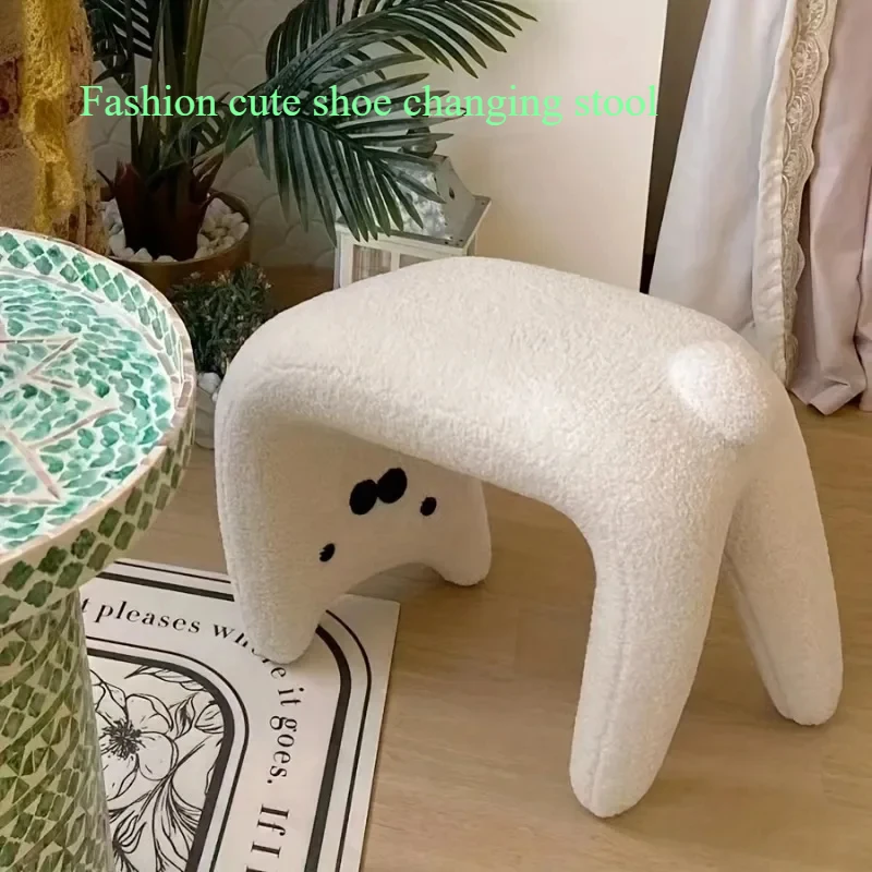 

1pc Creative Cat Footstool Dresser Chair Hallway Ottoman Stool Chair Foot Rest Under Desk Low Bench Puffs Banqueta Furniture