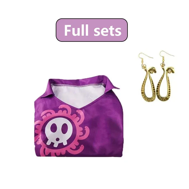 

Costume Wig Anime Sexy Purple Hancock Boa Cosplay Dress Ear Clips Halloween Costumes for Women Girlss;3'v,6.h;8'