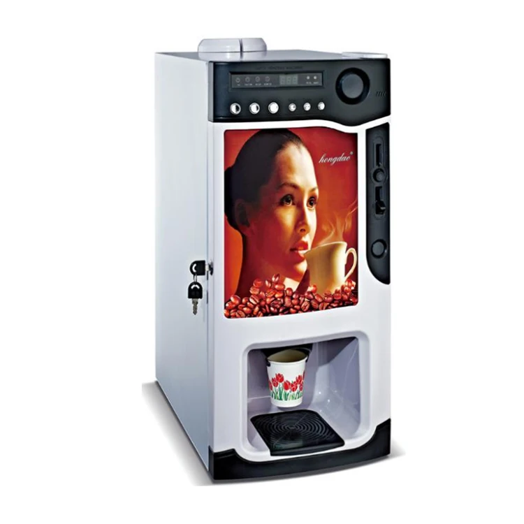 Commercial Automatic Coin Operated Coffee Vending Machine In