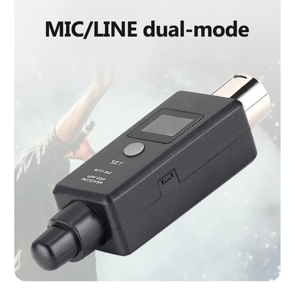 

U3 Dynamic Microphone Wireless System PA System With Transmitter Receiver Plug-on Microphone Audio Mixer Accessories