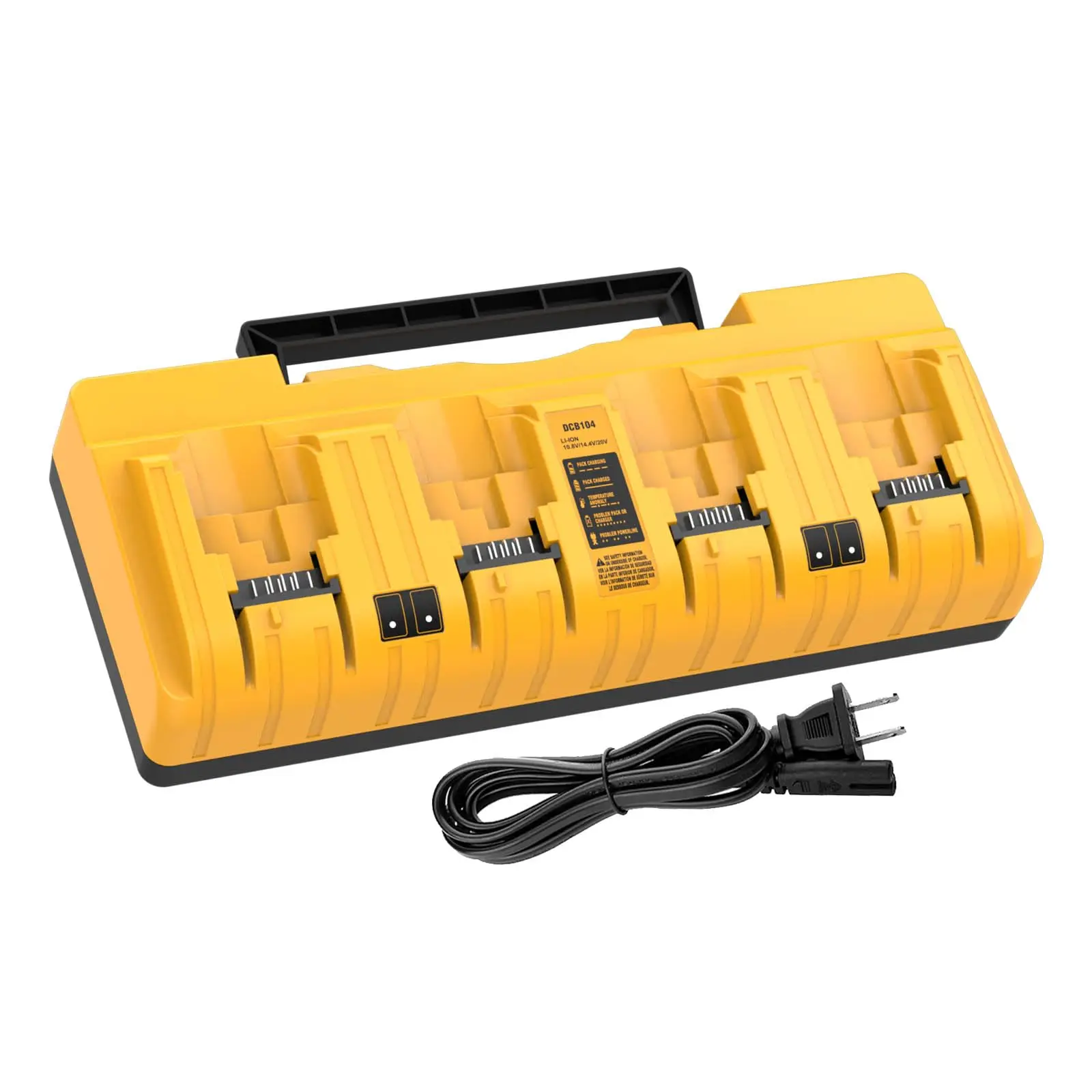 DCB104 4 Port Fast Charger Replacement for Dewalt Battery Charger, Multi Battery Charger Station Compatible with Dewalt 12V 20V