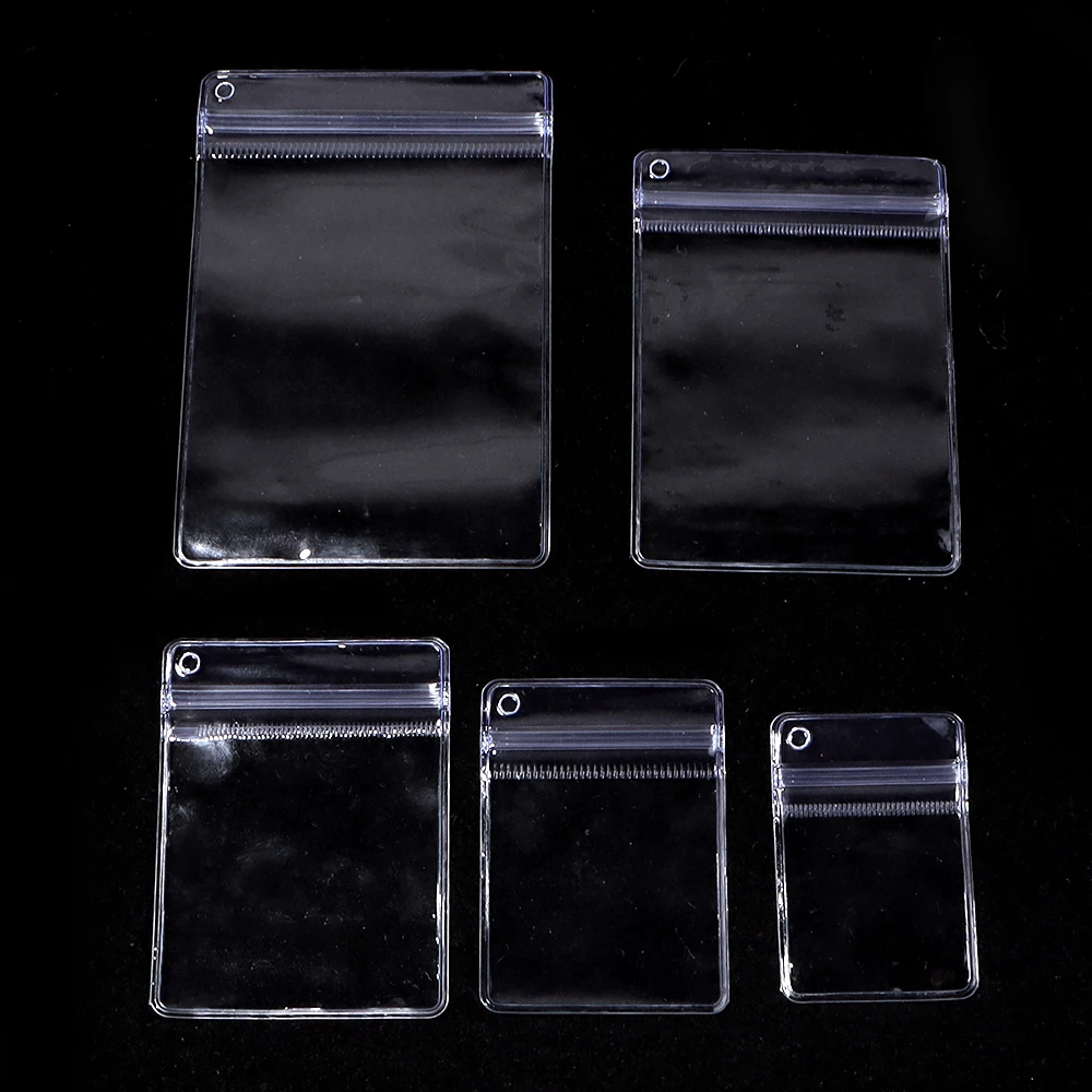 10Pcs Durable PVC Plastic Self Sealing Bag Dustproof Transparent Zip Lock Bags Reclosable Jewelry Bag Necklace Bracelet Ring