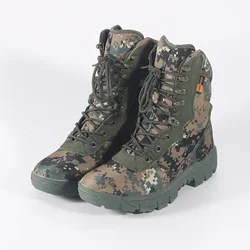 Men Outdoor Hiking Boots Fashion Sports Green Camouflage Jungle Off-road  Boots Anti Slip Snow Shoes Wear-Resistant